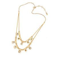 Women\'s Layered Necklaces Crystal Chrome Cute Style Euramerican Fashion Personalized Adorable Gold Jewelry ForWedding Party