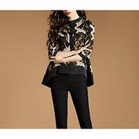 Women\'s Casual/Daily Vintage Spring Blouse, Floral Shirt Collar Long Sleeve Others Thin