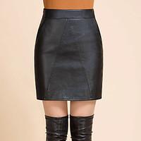 womens solid black skirts sexy simple above knee