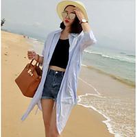 womens casualdaily simple spring summer shirt solid striped shirt coll ...