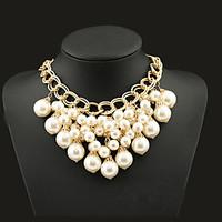Women\'s Statement Necklaces Pearl Alloy Fashion Statement Jewelry Screen Color Jewelry Special Occasion Birthday Gift