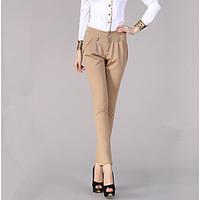 Women\'s Solid Red / Beige / Black / Brown / Green Business Pants, Work / Casual / Day