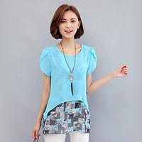 womens beach boho summer blouse print cowl long sleeve blue pink black ...