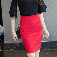 womens solid red black bodycon skirts plue size sexy street chic work  ...