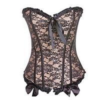 women overbust corset nightwearsexy push up print medium cotton blends ...