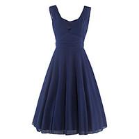 womens casualdaily vintage sheath dress solid deep v knee length sleev ...