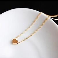 womens pendant necklaces alloy heart fashion golden jewelry wedding pa ...
