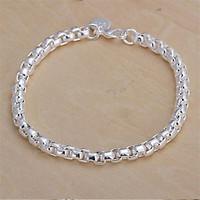 Women\'s Bracelet/Chain Bracelets Silver Plated Drop Teardrop For Wedding Party Daily Casual Jewelry Silver White 1PC Christmas Gifts