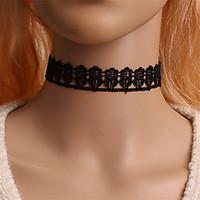 Women\'s Choker Necklaces Tattoo Choker Alloy Tattoo Style Vintage Fashion Punk Black Jewelry Party Daily Casual 1pc