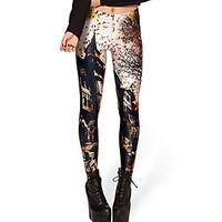 Women Print Legging, Polyester