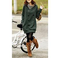 womens casualdaily simple hoodie solid stand micro elastic long sleeve ...