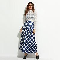 womens casualdaily midi skirts vintage a line polka dot spring summer