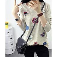 womens going out simple t shirt solid round neck long sleeve others