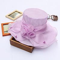 Women\'s Handmade Artificial Flower Floral Summer Or Spring Simple Sun Bucket Hats Caps