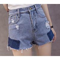 womens high rise inelastic shorts pants simple straight solid