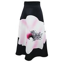 womens a line print color block skirts going out casualdaily sexy high ...