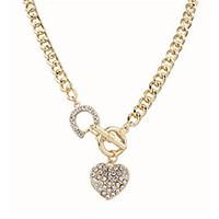 womens pendant necklaces rhinestone alloy fashion golden jewelry weddi ...