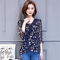 womens ruffle plus size casualdaily simple spring summer blouse floral ...