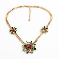 Women\'s Pendant Necklaces Flower Chrome Cute Style Red Jewelry For Halloween Christmas Gifts 1pc