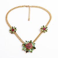 womens pendant necklaces flower chrome cute style red jewelry for hall ...