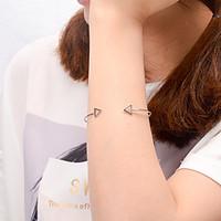 womens cuff bracelet jewelry fashion copper triangle shape silver blac ...