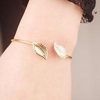 Women\'s Cuff Bracelet Jewelry Fashion Alloy Leaf Gold Jewelry For Special Occasion Engagement 1pc