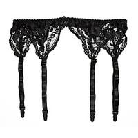 Women\'s Black Mesh Lace Garterbelt(fits for hips 85-105cm)