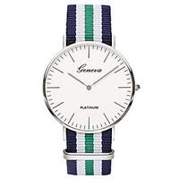 womens fashion watch colorful quartz fabric band casual blue