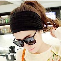 Women Han Editio Cotton Yoga Wide-brimmed Elastic Wash Facial Mask Headband