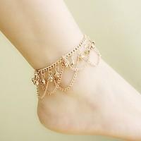 Women\'s Anklet/Bracelet Gold Plated Alloy Unique Design Tassels Bohemian Fashion Jewelry Golden Women\'s Jewelry Daily Casual 1pc