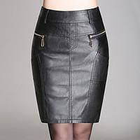 womens solid black skirts sexy simple above knee plus size