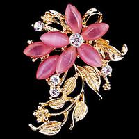 Women\'s Crystal Opal Flower Brooch for Wedding Party Decoration Scarf , Fine Jewelry