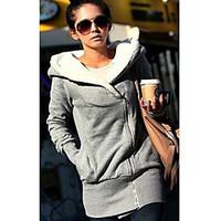 Women\'s Thicken Fleece Lined Hoodie Coat