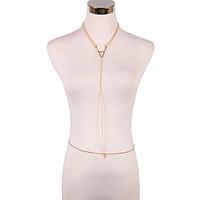 Women\'s Body Jewelry Belly Chain Body Chain Alloy Bikini Simple Style Fashion Gold Jewelry Daily Casual 1pc