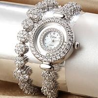 Women\'s Fashion Watch Wrist watch Quartz Alloy Band White Gold