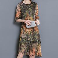 womens plus size going out casualdaily vintage simple chinoiserie loos ...