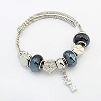 womens charm bracelet alloy fashion dark blue jewelry 1pc