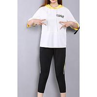 womens casualdaily active summer hoodie pant suits letter hooded 12 le ...