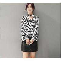 womens daily casual casualdaily spring shirt skirt suits solid striped ...