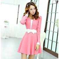 womens casualdaily simple a line dress solid v neck above knee long sl ...