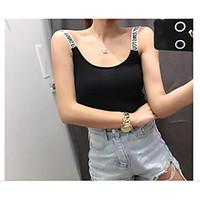 womens going out active tank top solid round neck sleeveless silk opaq ...