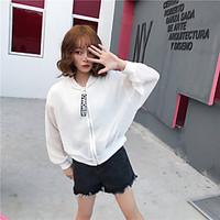 womens daily soak off summer jacket solid round neck length sleeve reg ...