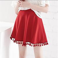 Women\'s Casual/Daily Knee-length Skirts Relaxed Solid Summer