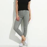 women solid color legging cotton spandex medium