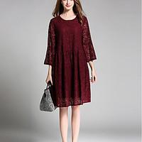 womens lace plus size going out holiday sexy vintage simple loose lace ...