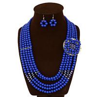 Women Vintage/Party/Work/Casual Alloy/Gemstone Crystal/Cubic Zirconia/Acrylic Necklace/Earrings Sets