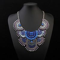 womens statement necklaces acrylic resin alloy fashion yellow red blue ...