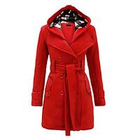 womens plus size casualdaily simple coat solid long sleeve blue red bl ...