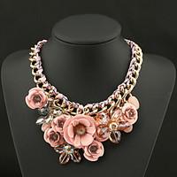 womens pendant necklaces crystal flower gemstone crystal alloy fashion ...