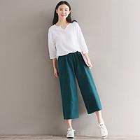 womens mid rise inelastic chinos pants simple straight others solid